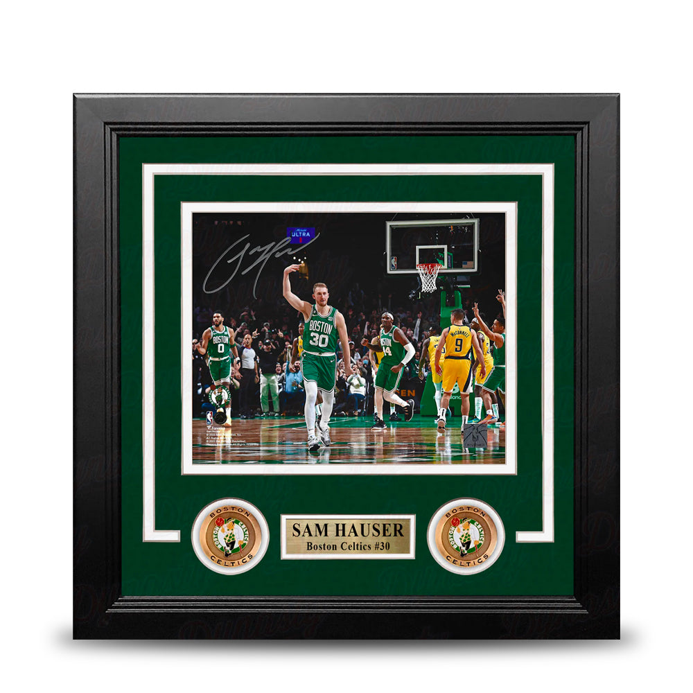 Sam Hauser Celebration Boston Celtics Autographed 8" x 10" Framed Basketball Photo - Sports Collectibles, Sports Memorabilia, Sports Fan Shop, Sports Gifts