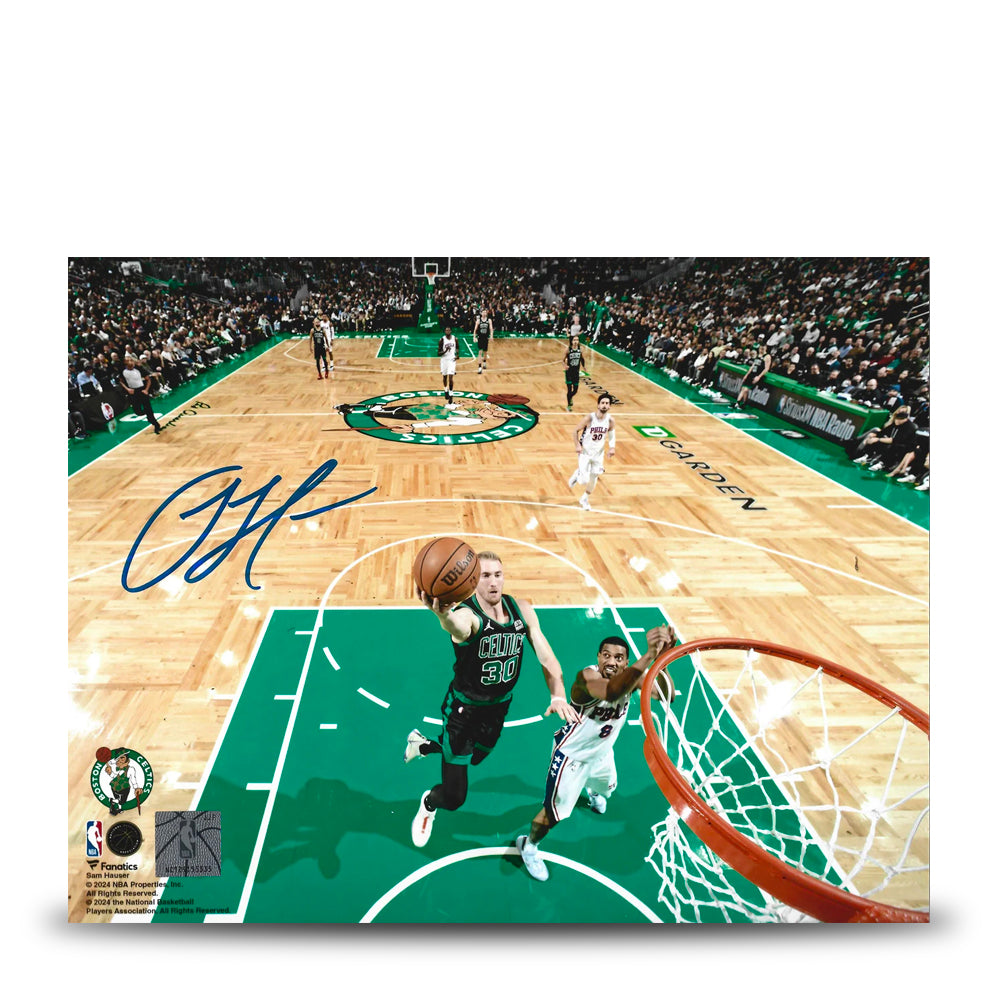 Sam Hauser Rim Cam Boston Celtics Autographed 8" x 10" Basketball Photo - Sports Collectibles, Sports Memorabilia, Sports Fan Shop, Sports Gifts