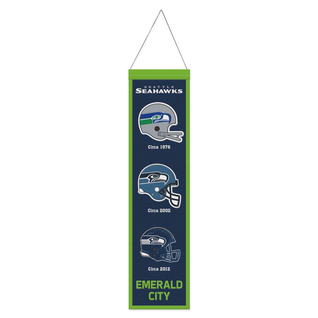 Seattle Seahawks 8" x 32" Wool Banner - Sports Collectibles, Sports Memorabilia, Sports Fan Shop, Sports Gifts