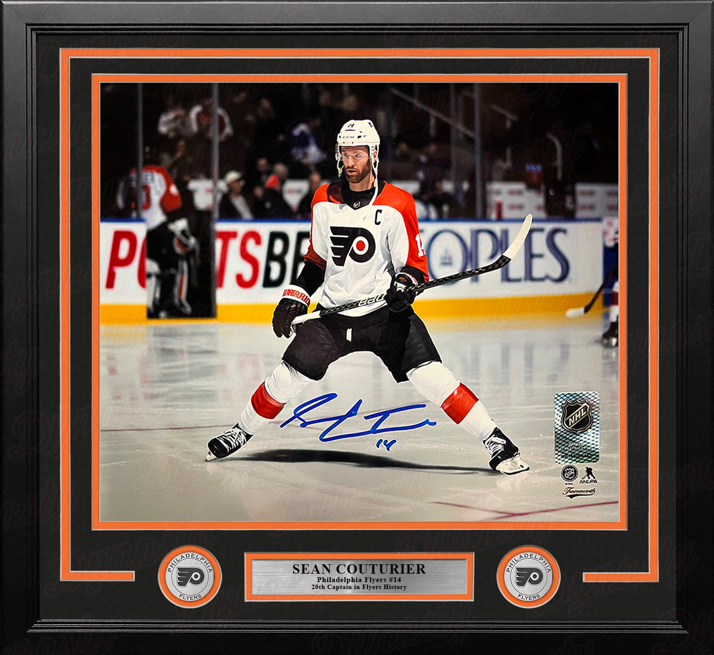 Sean Couturier Captain Skating Action Philadelphia Flyers Autographed 11" x 14" Framed Hockey Photo - Sports Collectibles, Sports Memorabilia, Sports Fan Shop, Sports Gifts