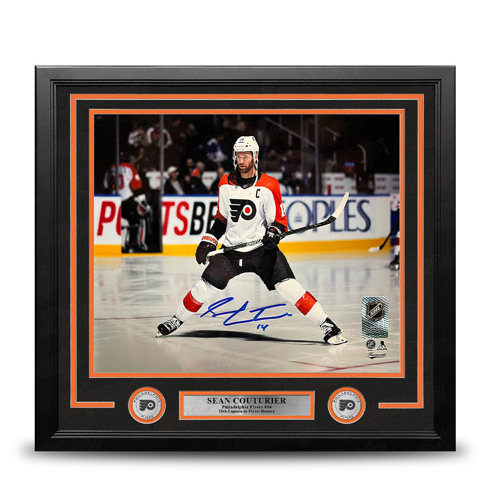 Sean Couturier Captain Skating Action Philadelphia Flyers Autographed 11" x 14" Framed Hockey Photo - Sports Collectibles, Sports Memorabilia, Sports Fan Shop, Sports Gifts