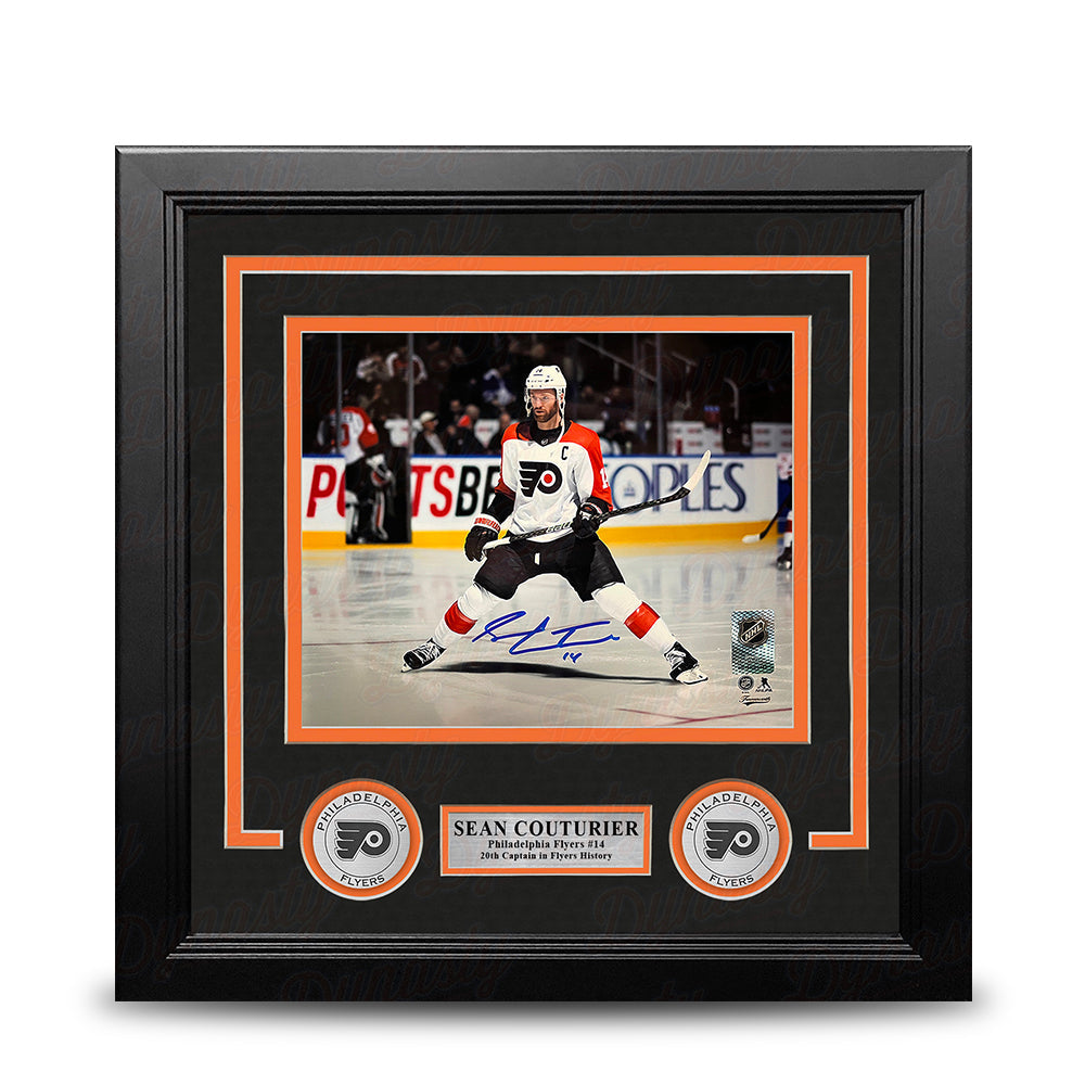 Sean Couturier Captain Skating Action Philadelphia Flyers Autographed 8" x 10" Framed Hockey Photo - Sports Collectibles, Sports Memorabilia, Sports Fan Shop, Sports Gifts