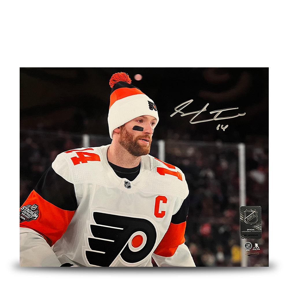 Sean Couturier 2024 Captain Debut Philadelphia Flyers Autographed 11x14 Photo - Silver Signature - Sports Collectibles, Sports Memorabilia, Sports Fan Shop, Sports Gifts