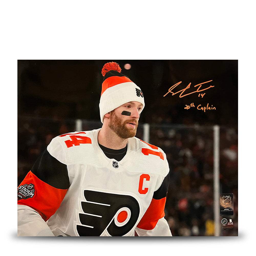 Sean Couturier Stadium Ser. Captain Debut Philadelphia Flyers Autographed 16x20 Photo - 20th Captain - Sports Collectibles, Sports Memorabilia, Sports Fan Shop, Sports Gifts