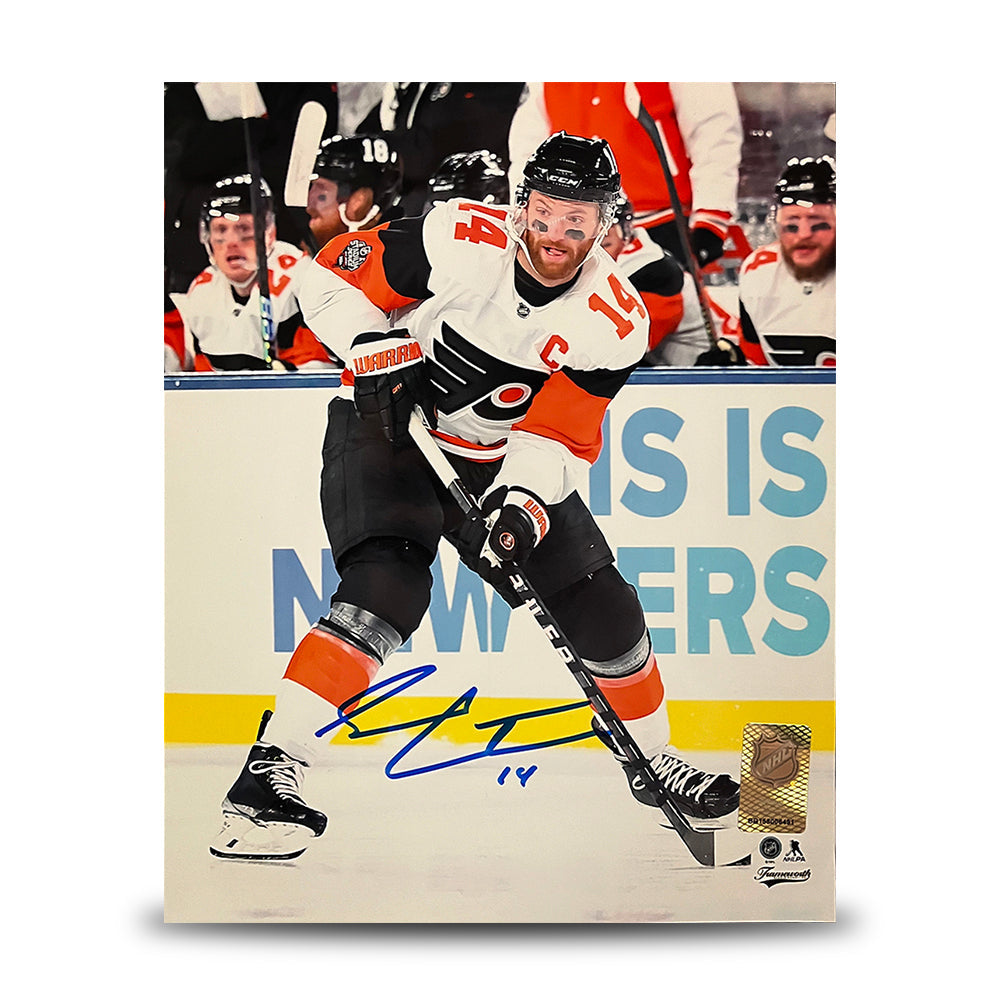 Sean Couturier 2024 Stadium Series Action Philadelphia Flyers Autographed 8" x 10" Hockey Photo - Sports Gifts, Sports Memorabilia, Sports Collectibles, Fan Shop