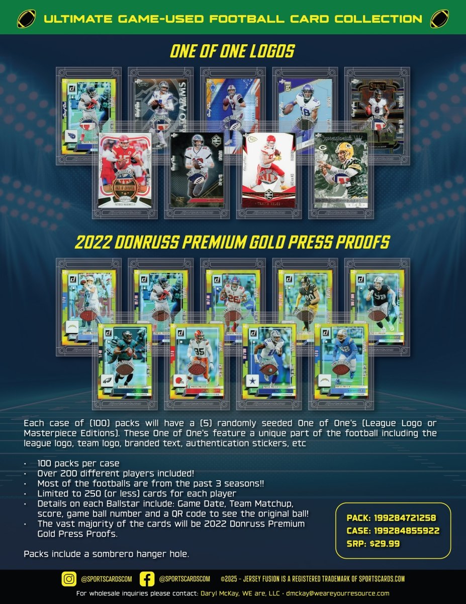 2025 BALL STAR FUSION - FOOTBALL EDITION - CASE (100 PACKS) - Sports Gifts, Sports Memorabilia, Sports Collectibles, Fan Shop