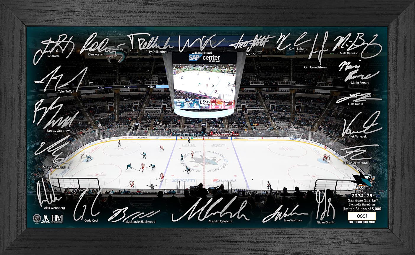 San Jose Sharks 2024-25 Signature Rink - Sports Collectibles, Sports Memorabilia, Sports Fan Shop, Sports Gifts