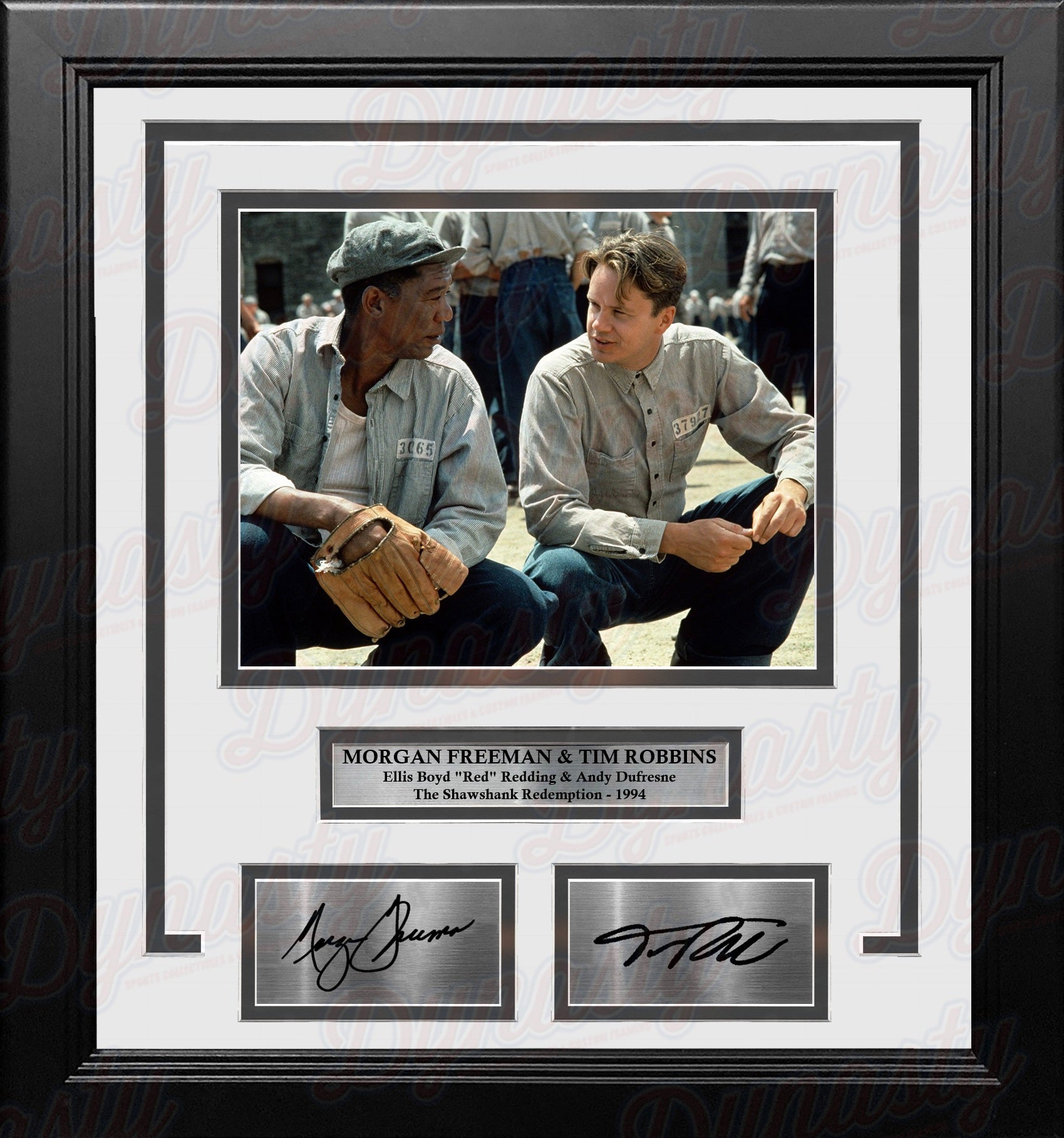 Morgan Freeman & Tim Robbins Shawshank Redemption 8" x 10" Framed Photo with Engraved Autographs - Sports Gifts, Sports Memorabilia, Sports Collectibles, Fan Shop