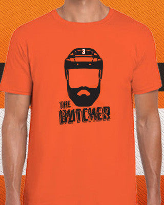 Radko Gudas "The Butcher" Philadelphia Flyers Hockey Youth T-Shirt (Dynasty Sports Exclusive) - Sports Collectibles, Sports Memorabilia, Sports Fan Shop, Sports Gifts