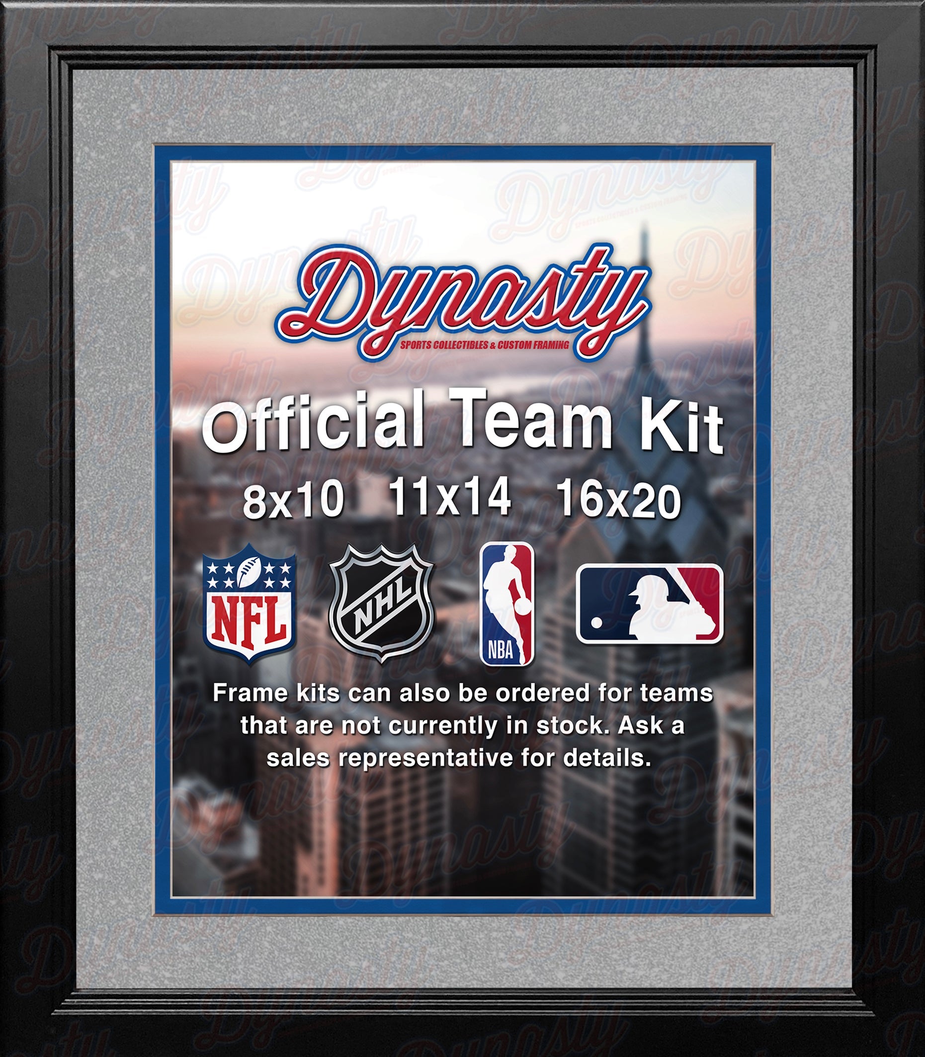 NBA Basketball Photo Picture Frame Kit - Orlando Magic (Silver Matting, Blue Trim) - Sports Collectibles, Sports Memorabilia, Sports Fan Shop, Sports Gifts