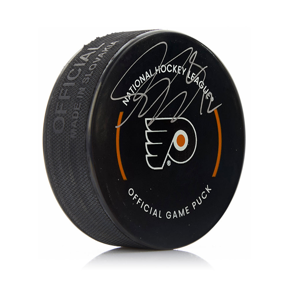 Simon Gagne Philadelphia Flyers Autographed Hockey Game Puck - Sports Collectibles, Sports Memorabilia, Sports Fan Shop, Sports Gifts