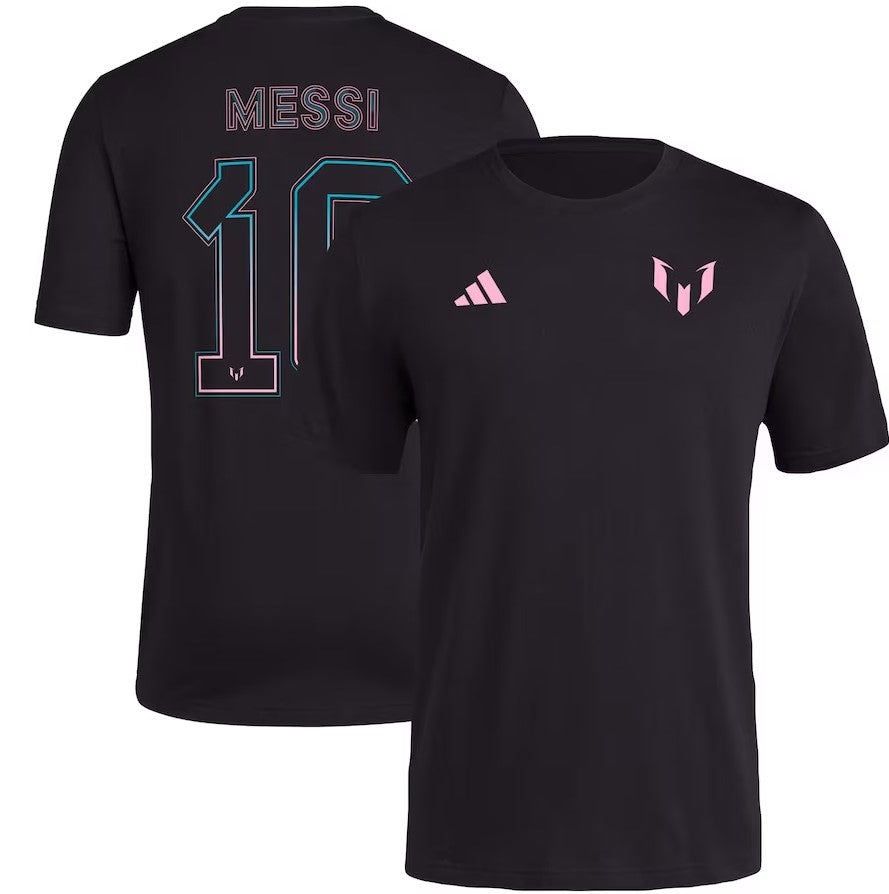 Messi x adidas Name & Number T-Shirt - Black - Sports Collectibles, Sports Memorabilia, Sports Fan Shop, Sports Gifts