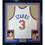 Framed Autographed/Signed John Starks 35x39 New York White Basketball Jersey JSA COA