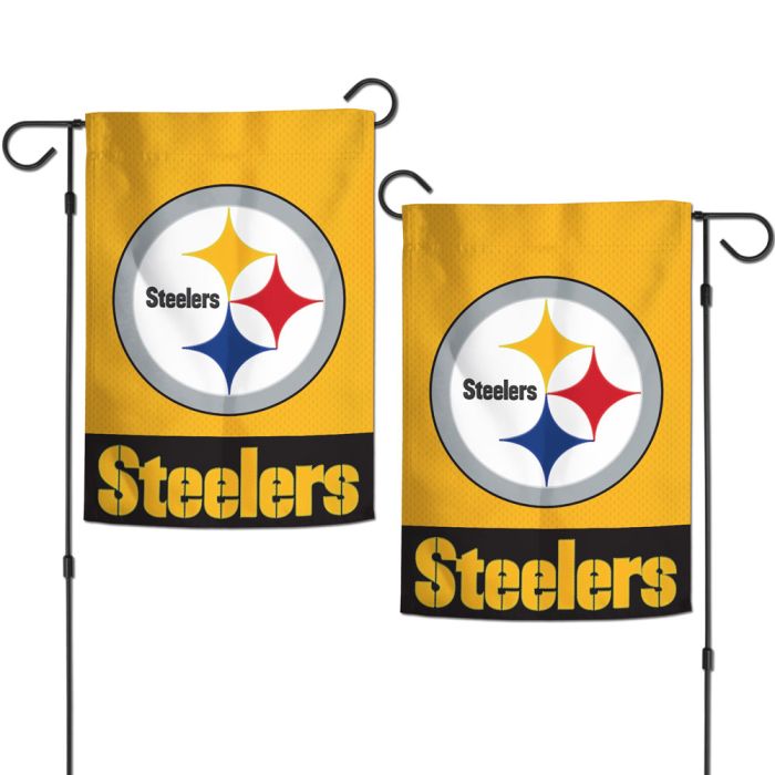 Pittsburgh Steelers Applique 12.5" x 18" Garden Flag - Sports Collectibles, Sports Memorabilia, Sports Fan Shop, Sports Gifts