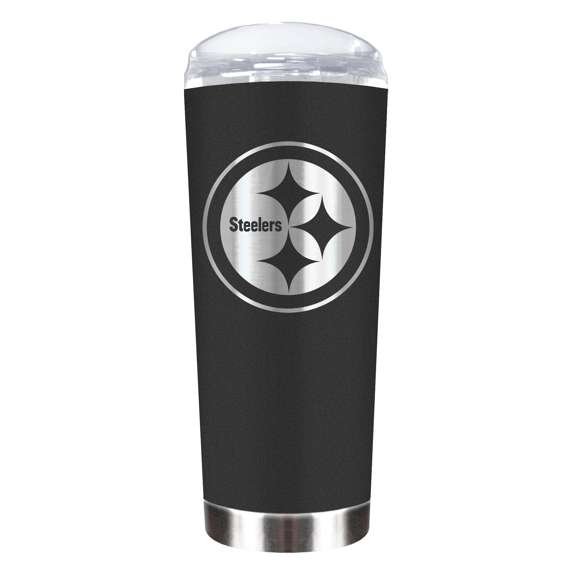 Pittsburgh Steelers 18 oz. Black Roadie Travel Tumbler - Sports Collectibles, Sports Memorabilia, Sports Fan Shop, Sports Gifts