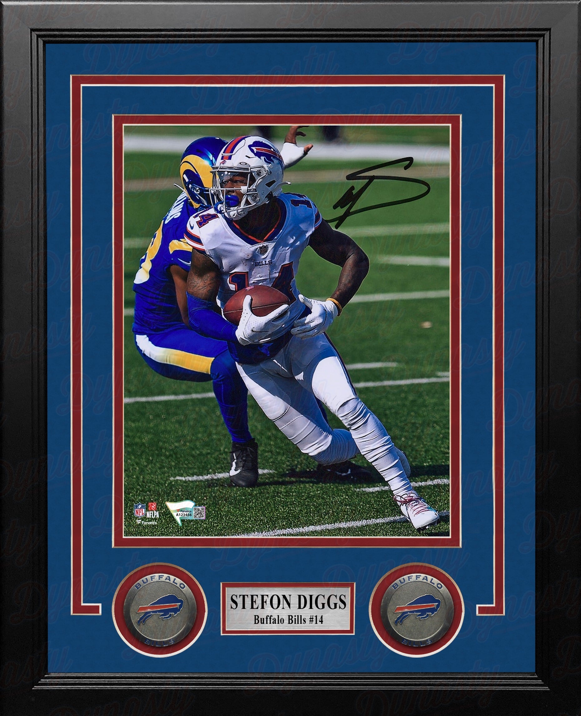 Stefon Diggs in Action Buffalo Bills Autographed 8" x 10" Framed Football Photo - Sports Collectibles, Sports Memorabilia, Sports Fan Shop, Sports Gifts