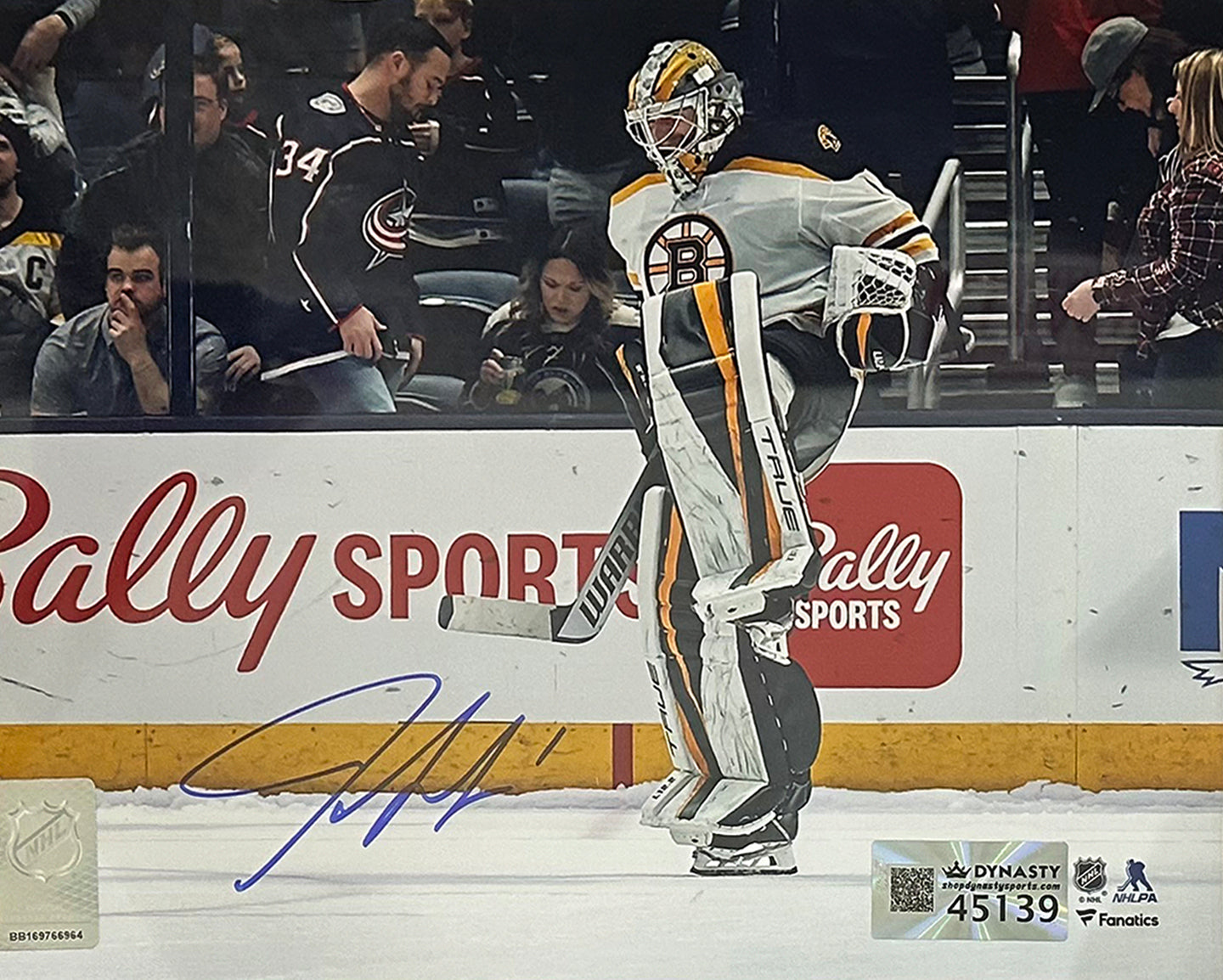 Jeremy Swayman Warming Up Boston Bruins Autographed 8" x 10" Hockey Photo - Sports Collectibles, Sports Memorabilia, Sports Fan Shop, Sports Gifts