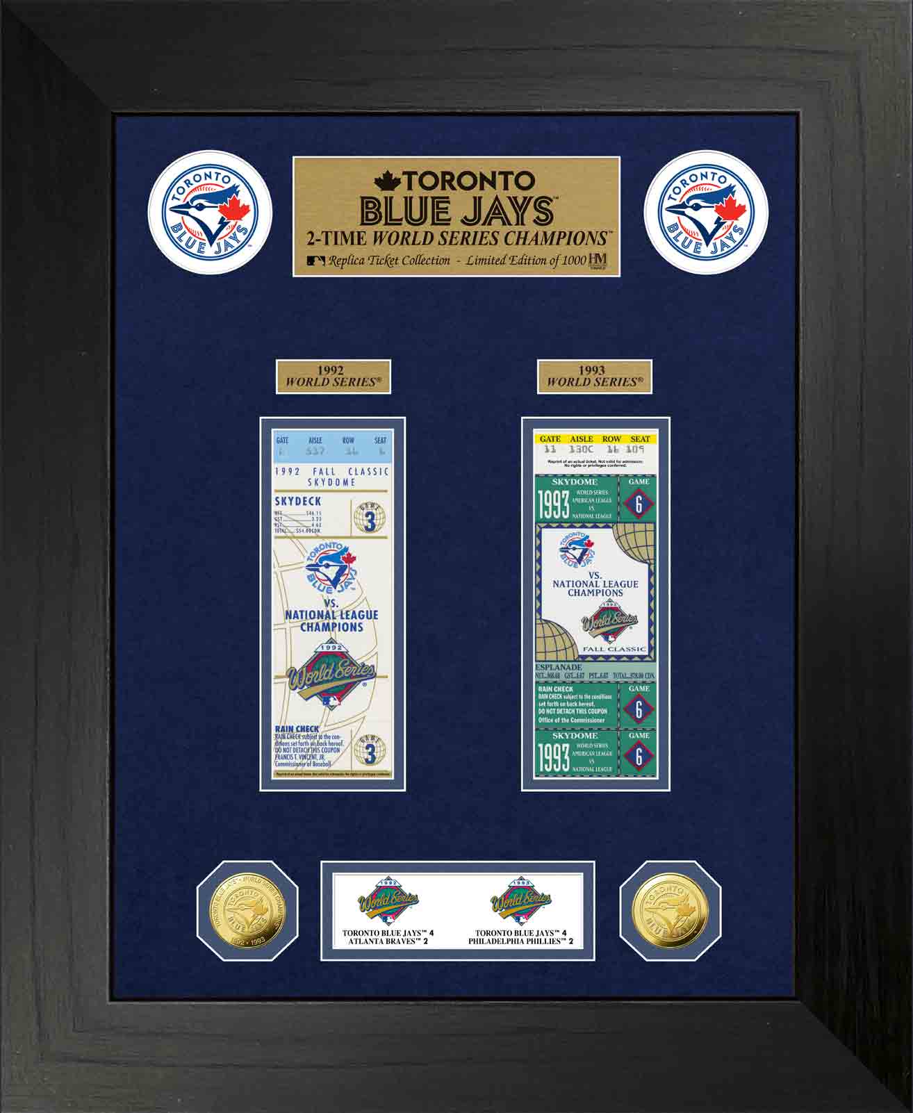Toronto Blue Jays World Series Deluxe Gold Coin & Ticket Collection - Sports Collectibles, Sports Memorabilia, Sports Fan Shop, Sports Gifts