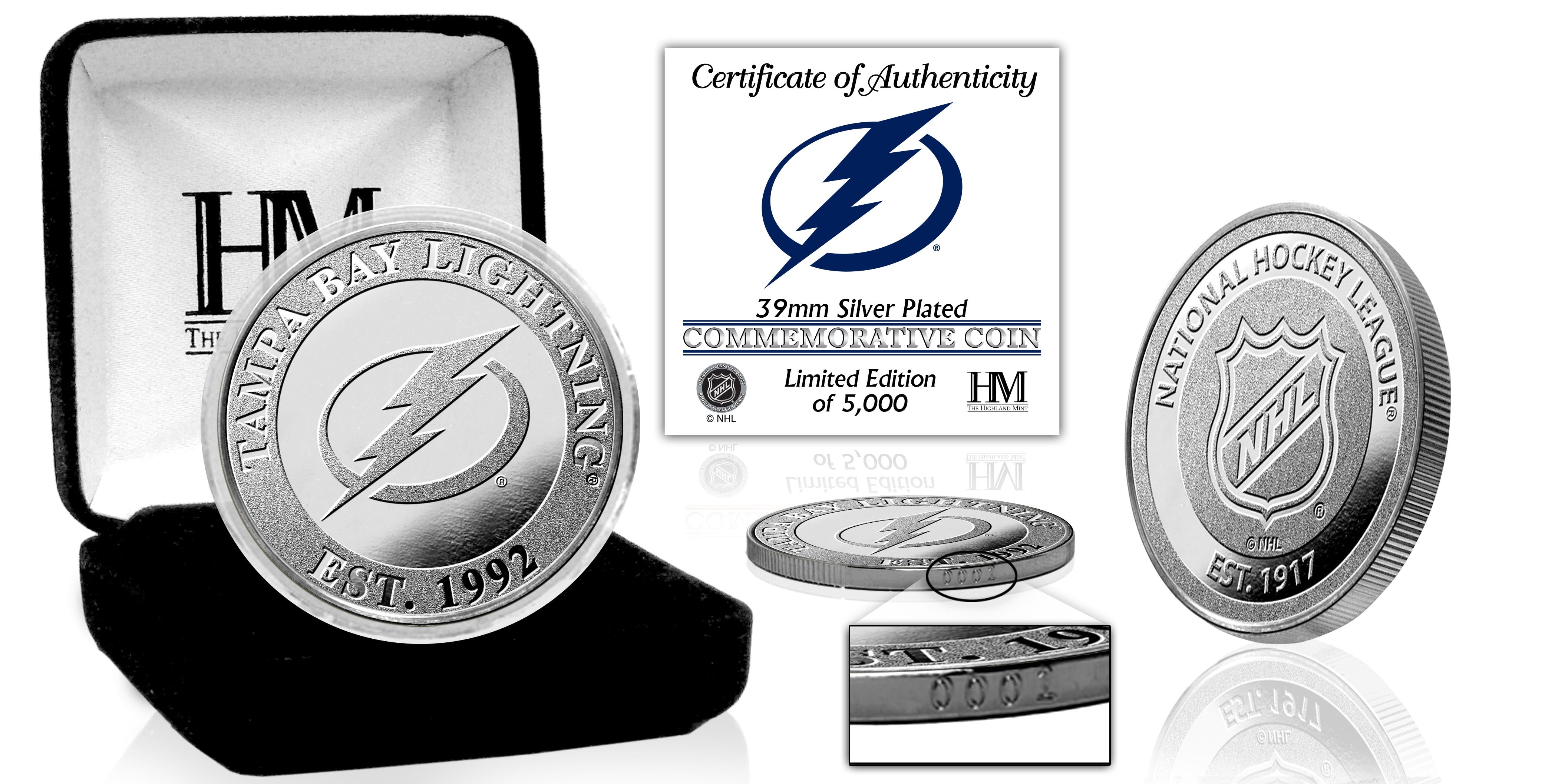 Tampa Bay Lightning Silver Mint Coin - Sports Collectibles, Sports Memorabilia, Sports Fan Shop, Sports Gifts
