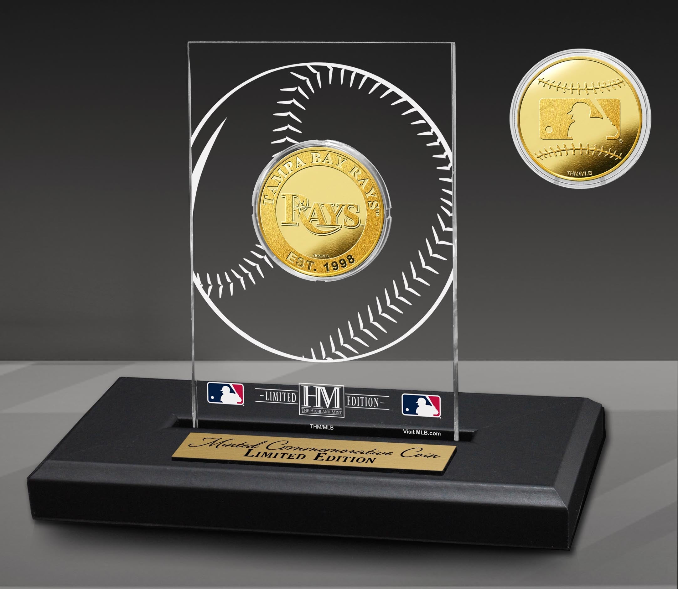 Tampa Bay Rays Acrylic Gold Coin - Sports Collectibles, Sports Memorabilia, Sports Fan Shop, Sports Gifts