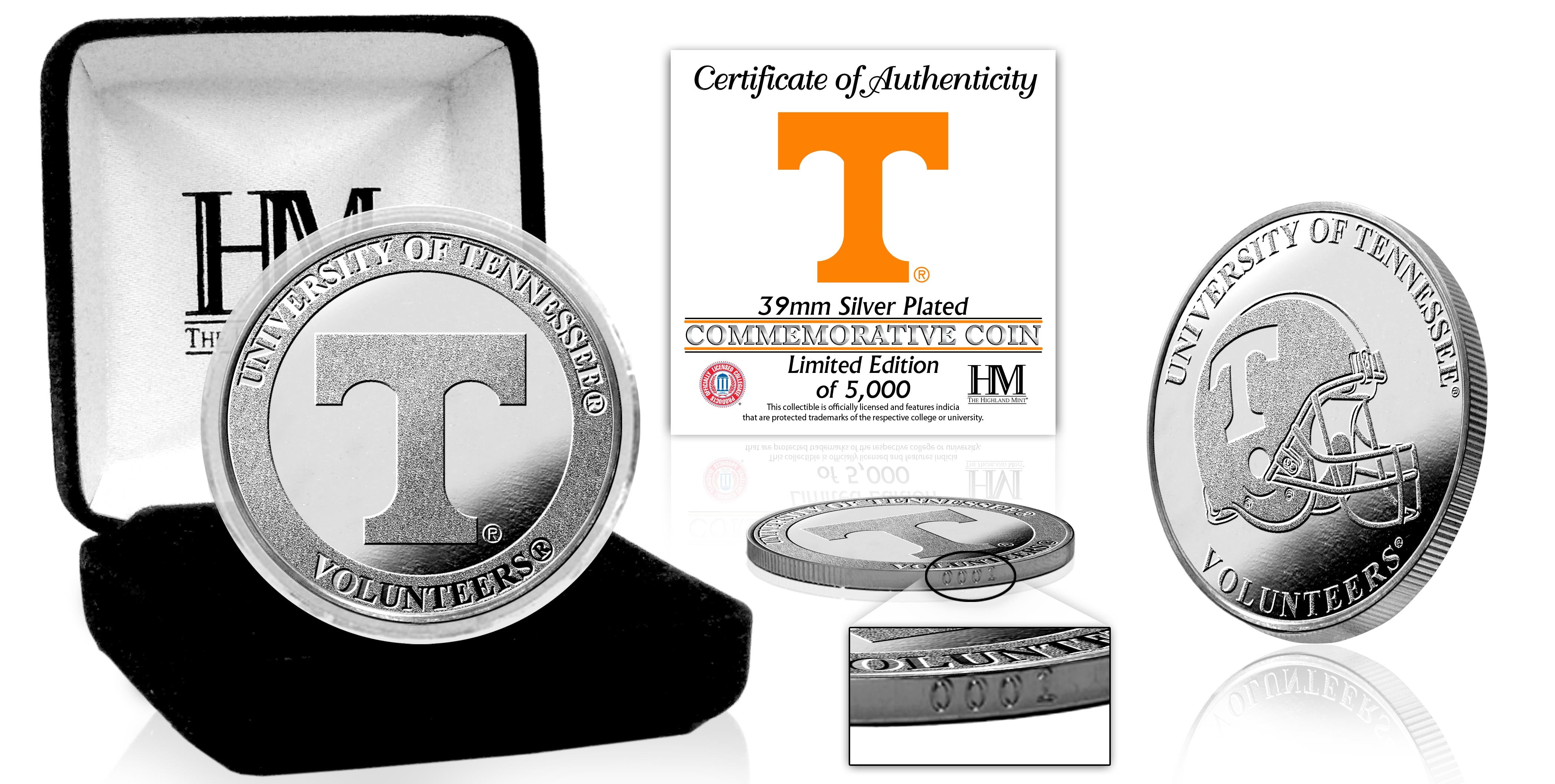 University of Tennessee Volunteers Silver Mint Coin - Sports Collectibles, Sports Memorabilia, Sports Fan Shop, Sports Gifts