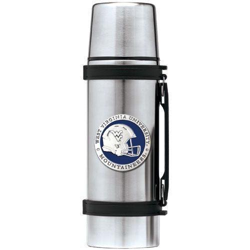 West Virginia University Helmet Thermos - Sports Gifts, Sports Memorabilia, Sports Collectibles, Fan Shop