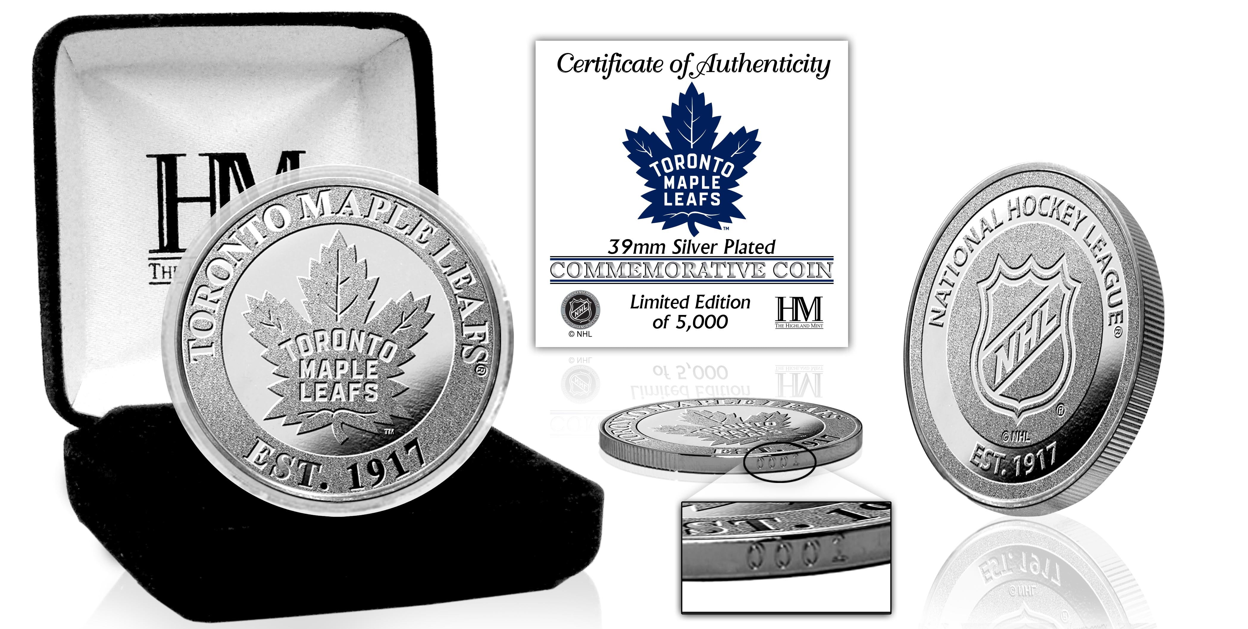 Toronto Maple Leafs Silver Mint Coin - Sports Collectibles, Sports Memorabilia, Sports Fan Shop, Sports Gifts