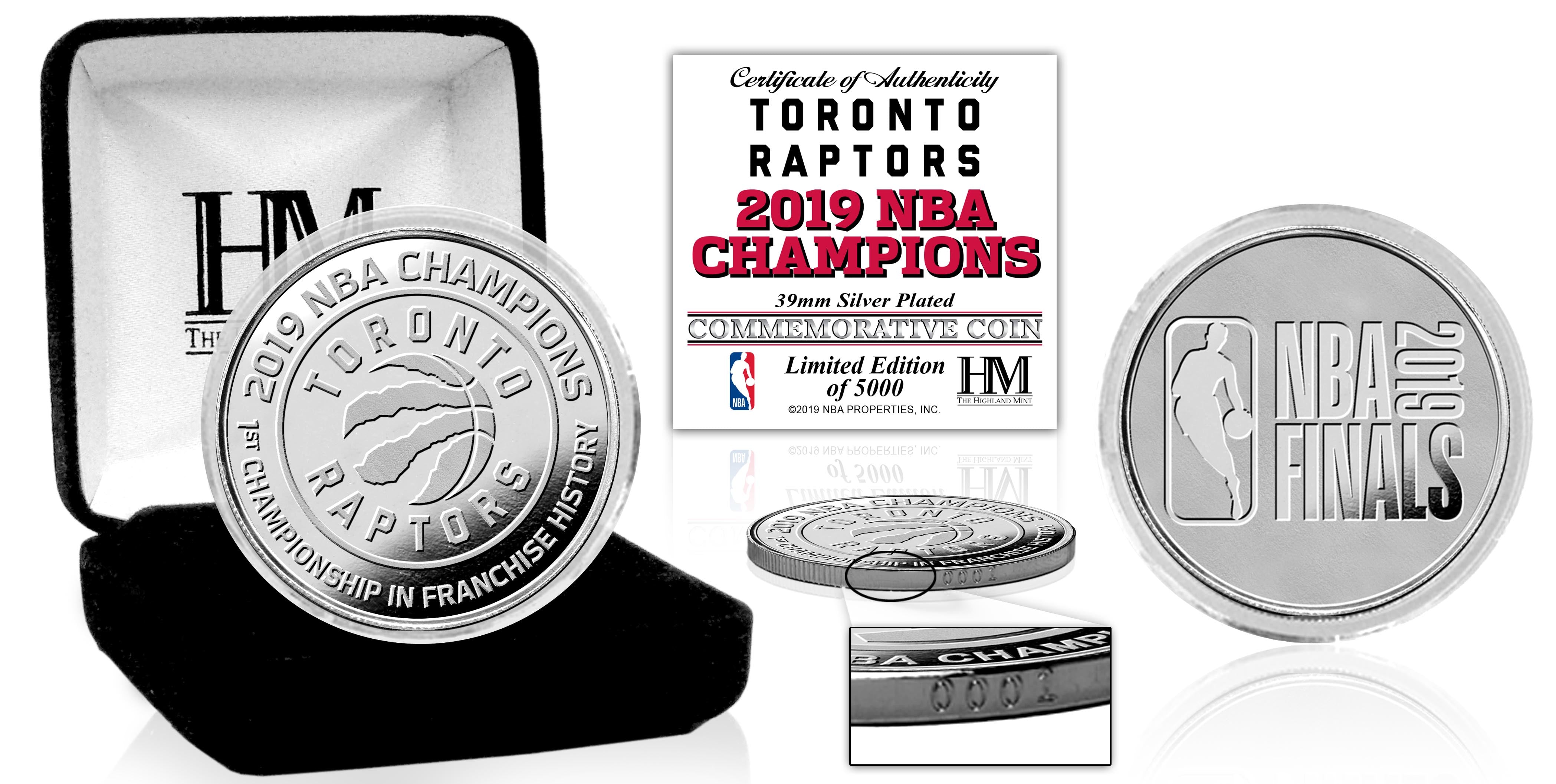Toronto Raptors 2019 NBA Finals Champions First Title In Franchise Silver Coin - Sports Collectibles, Sports Memorabilia, Sports Fan Shop, Sports Gifts
