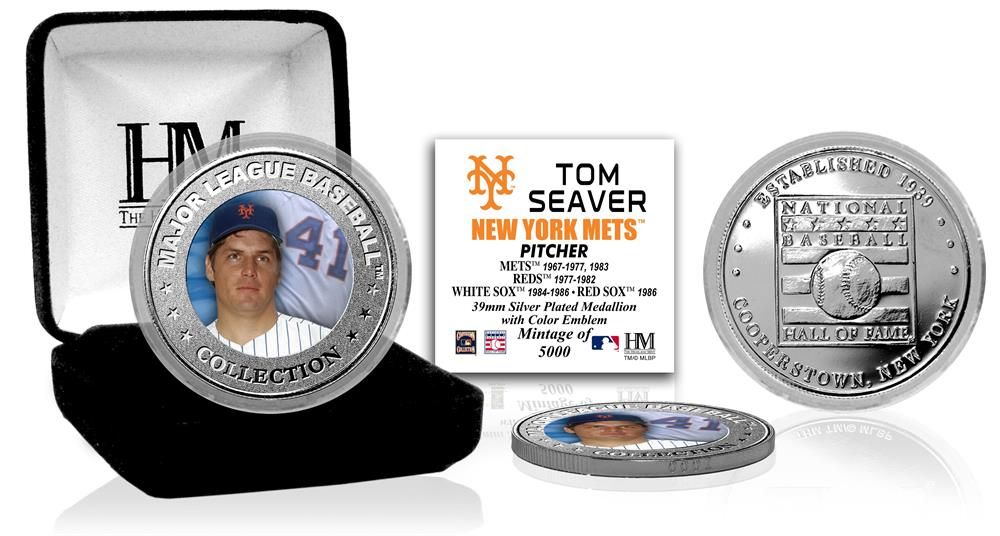 Tom Seaver Baseball Hall of Fame Silver Color Coin - Sports Collectibles, Sports Memorabilia, Sports Fan Shop, Sports Gifts