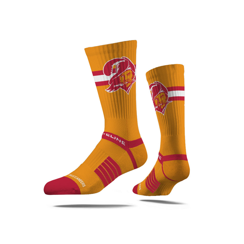 Tampa Bay Buccaneers | Premium Knit Crew | Retro Team Color - Orange Socks - Sports Gifts, Sports Memorabilia, Sports Collectibles, Fan Shop