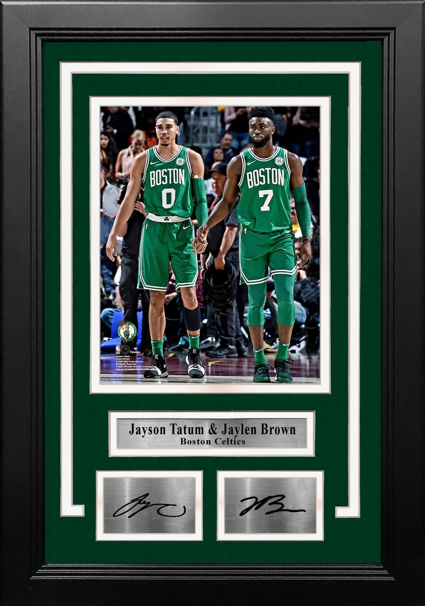 Jayson Tatum and Jaylen Brown Boston Celtics 8x10 Framed Basketball Photo with Engraved Autographs - Sports Collectibles, Sports Memorabilia, Sports Fan Shop, Sports Gifts