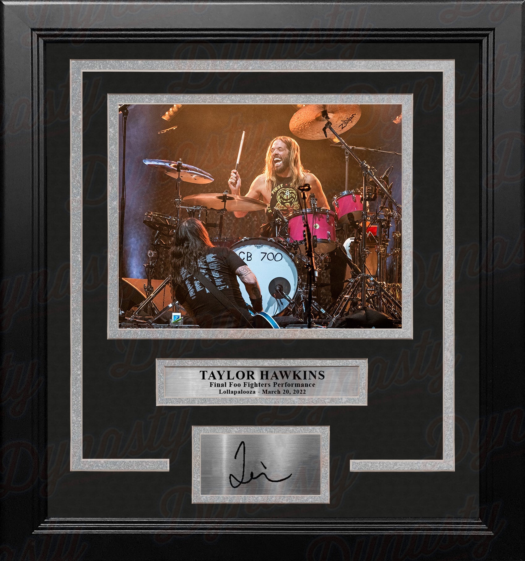 Taylor Hawkins Final Performance 8" x 10" Framed Photo with Engraved Autograph - Sports Collectibles, Sports Memorabilia, Sports Fan Shop, Sports Gifts