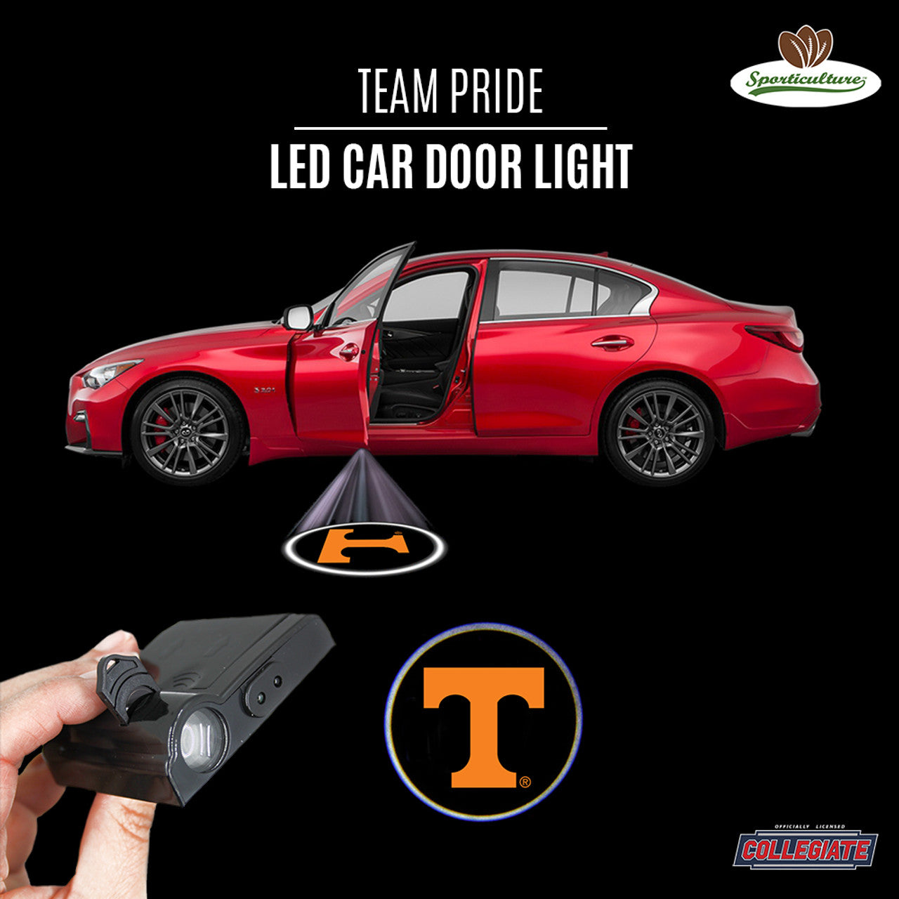 Tennessee Volunteers Car Door Light LED Special Order - Sports Collectibles, Sports Memorabilia, Sports Fan Shop, Sports Gifts