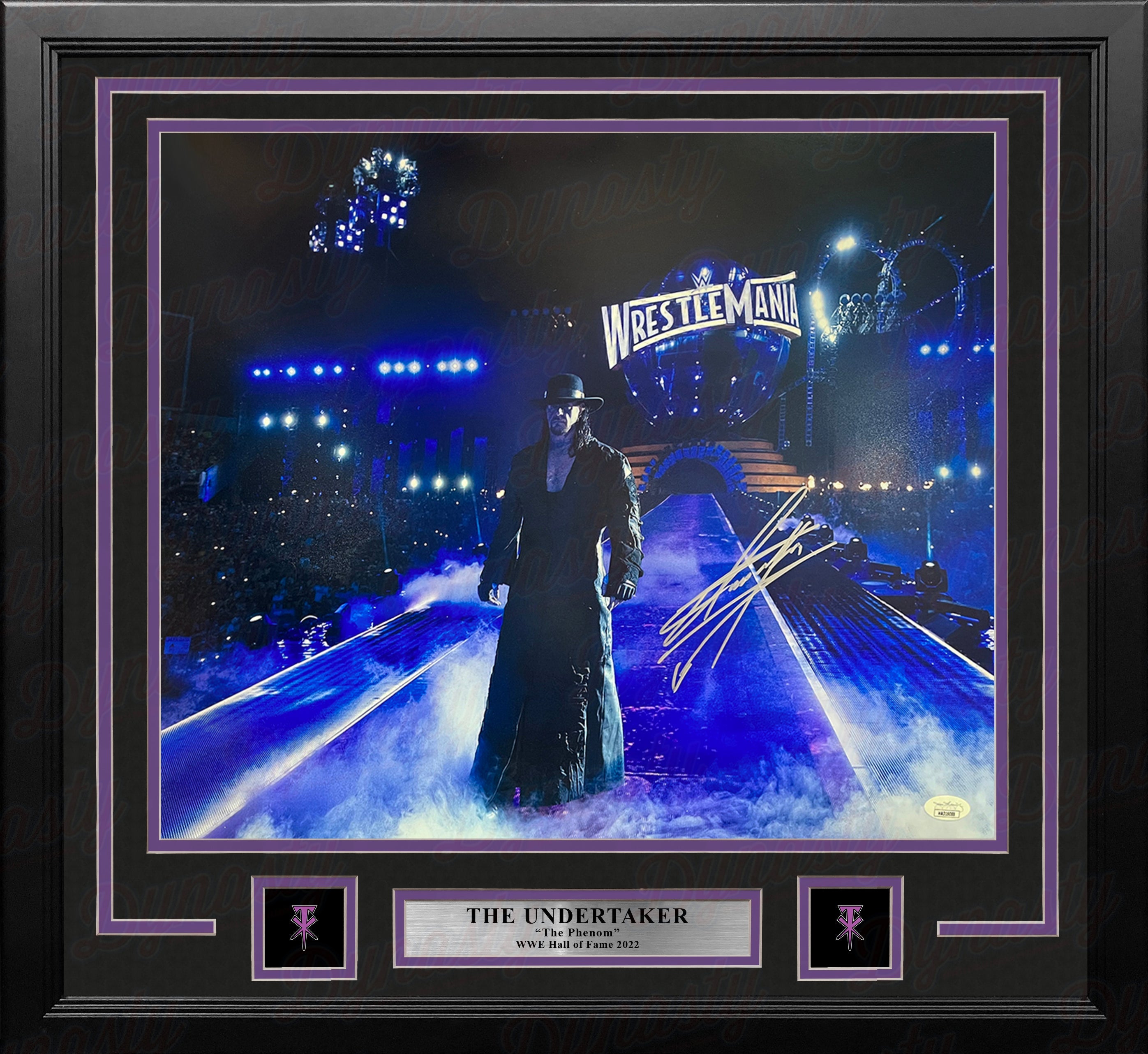 The Undertaker WrestleMania Entrance Autographed 16" x 20" Framed WWE Wrestling Photo - Sports Collectibles, Sports Memorabilia, Sports Fan Shop, Sports Gifts
