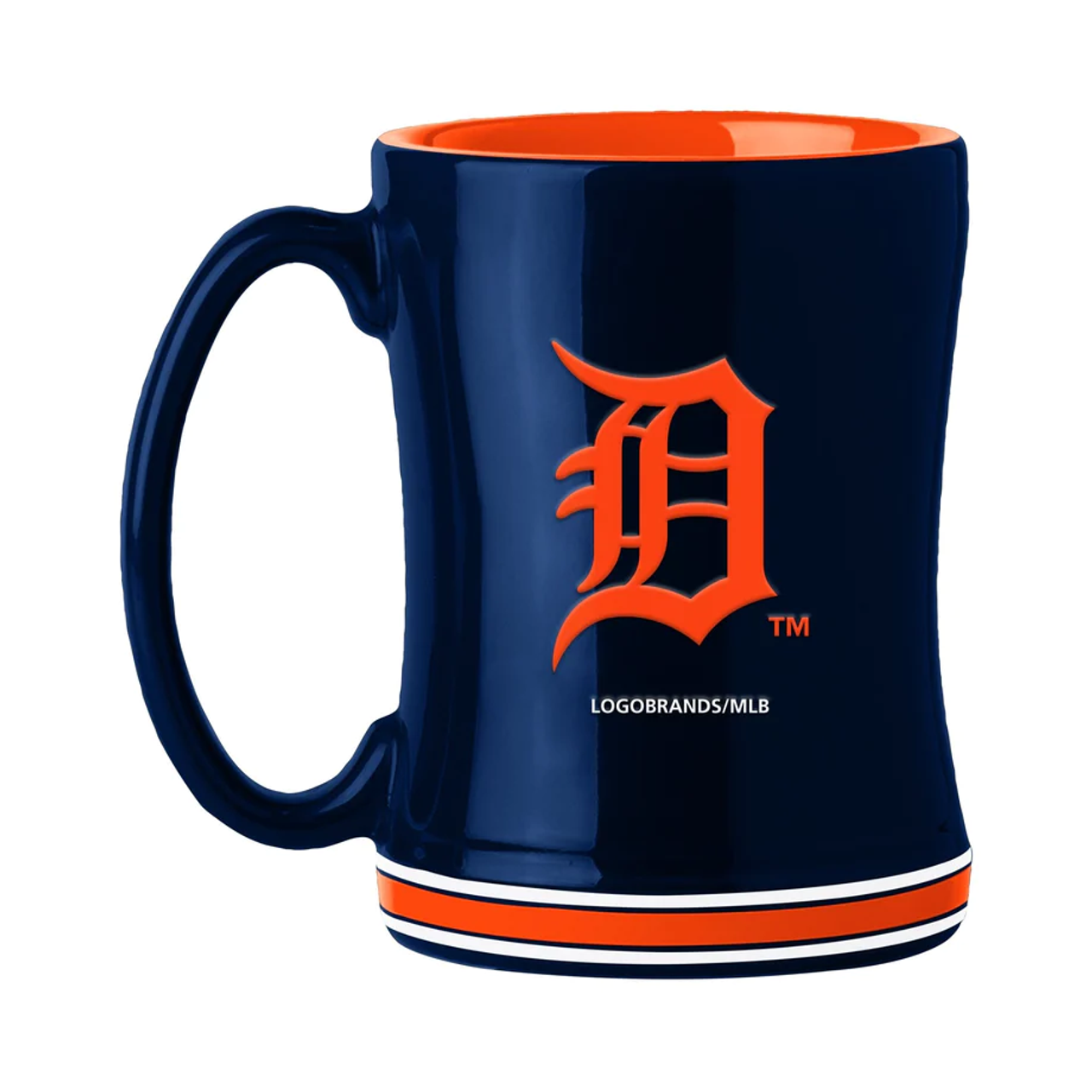 Detroit Tigers Coffee Mug 14oz Sculpted Relief Team Color - Sports Collectibles, Sports Memorabilia, Sports Fan Shop, Sports Gifts