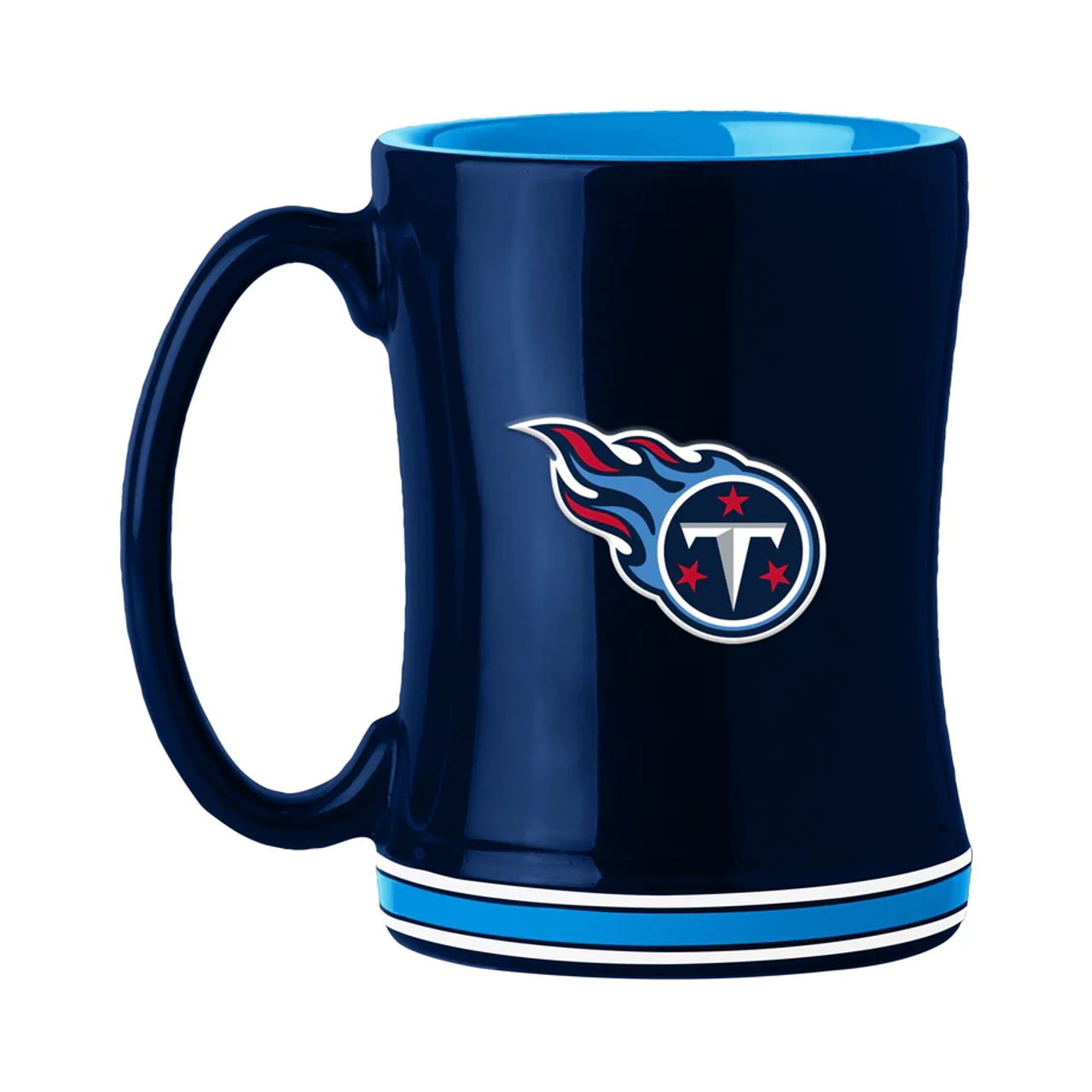 Tennessee Titans Coffee Mug 14oz Sculpted Relief Team Color - Sports Collectibles, Sports Memorabilia, Sports Fan Shop, Sports Gifts