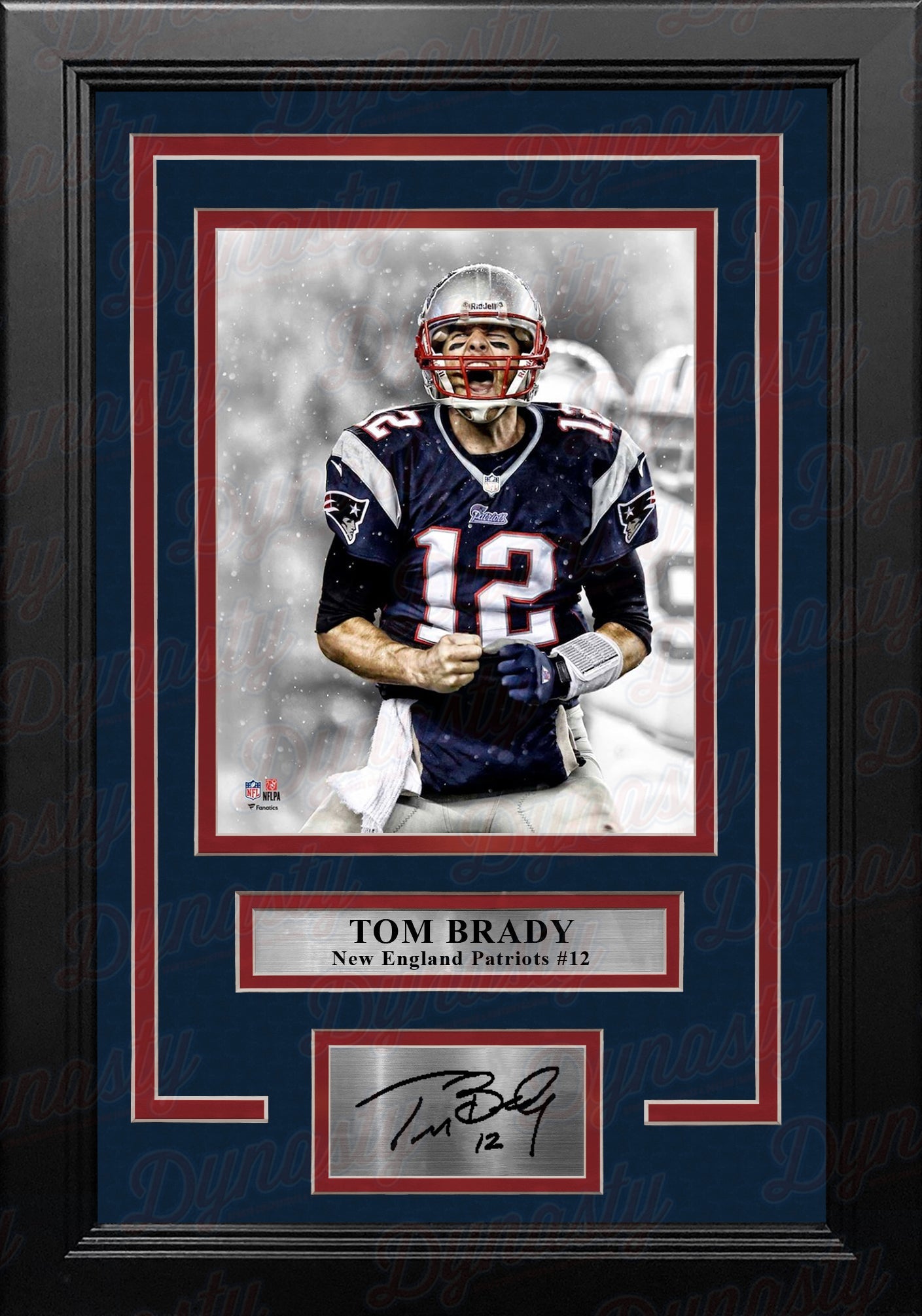 Tom Brady Scream Spotlight New England Patriots 8" x 10" Framed Football Photo with Engraved Autograph - Sports Collectibles, Sports Memorabilia, Sports Fan Shop, Sports Gifts