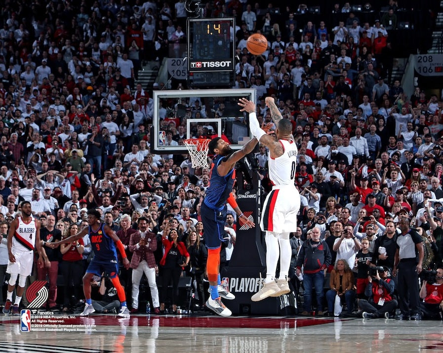 Damian Lillard Portland Trail Blazers Game-Winning 3-Point Shot v. Oklahoma City 8" x 10" Basketball Photo - Sports Collectibles, Sports Memorabilia, Sports Fan Shop, Sports Gifts