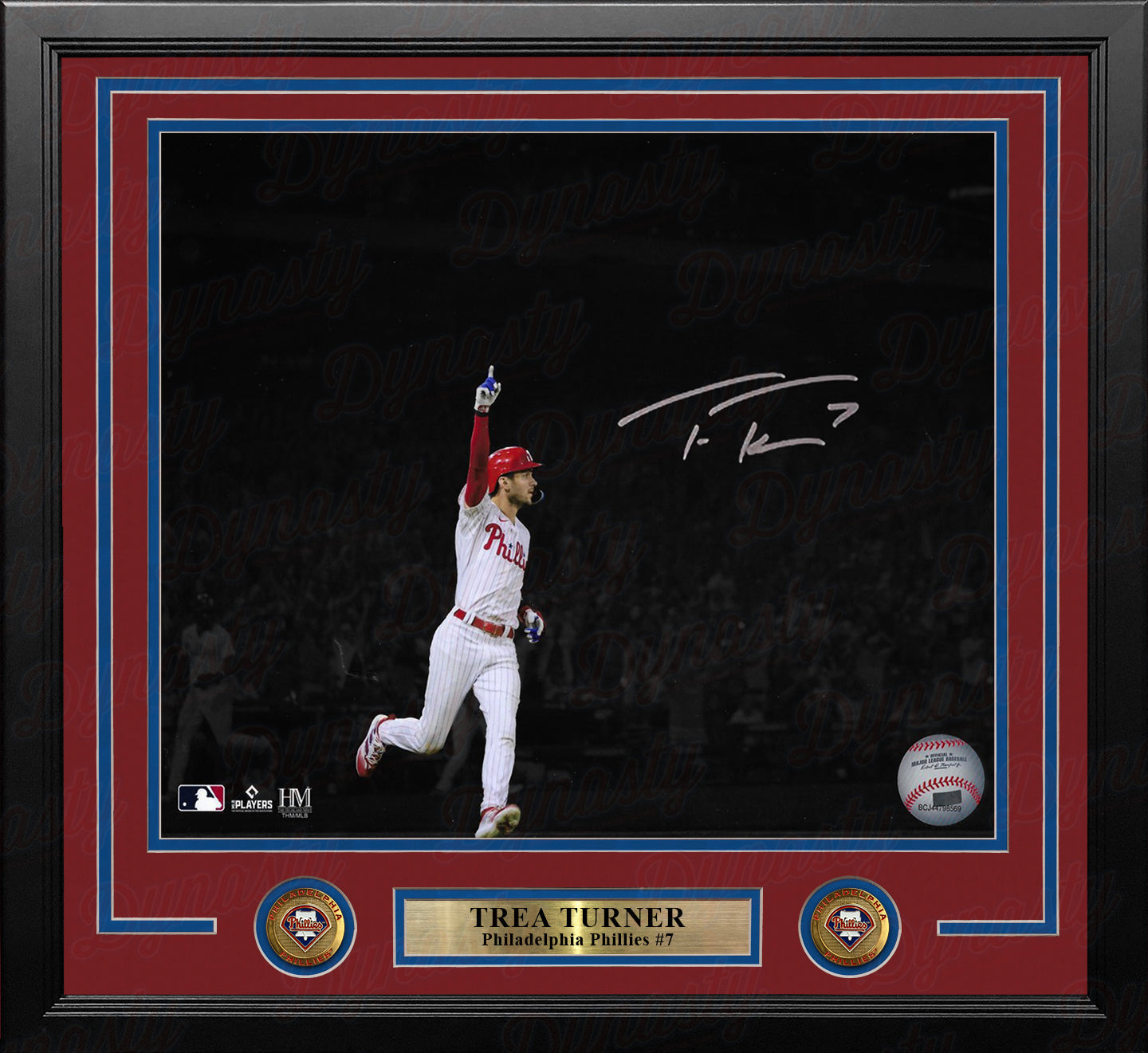 Trea Turner Blackout Celebration Philadelphia Phillies Autographed 16" x 20" Framed Baseball Photo - Sports Collectibles, Sports Memorabilia, Sports Fan Shop, Sports Gifts
