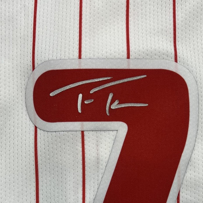 Trea Turner Philadelphia Phillies Autographed White Replica Baseball Jersey - Sports Collectibles, Sports Memorabilia, Sports Fan Shop, Sports Gifts
