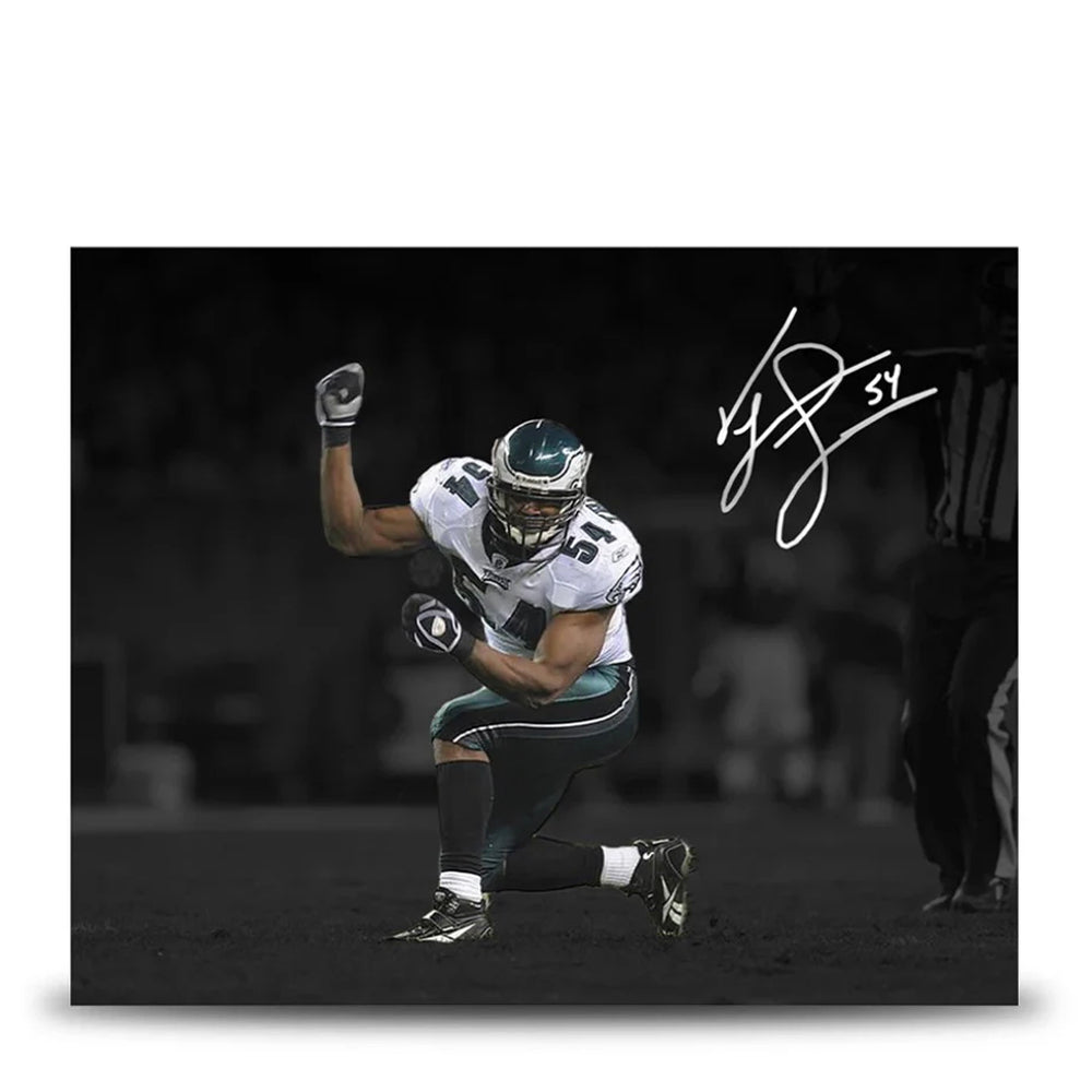 Jeremiah Trotter, Sr. Blackout Philadelphia Eagles Autographed 16" x 20" Football Photo - Sports Collectibles, Sports Memorabilia, Sports Fan Shop, Sports Gifts