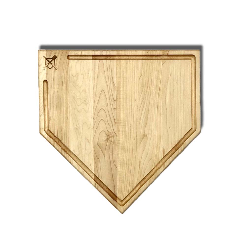 Full Size (17" x 17") Home Plate Cutting Board With Trough - Sports Collectibles, Sports Memorabilia, Sports Fan Shop, Sports Gifts