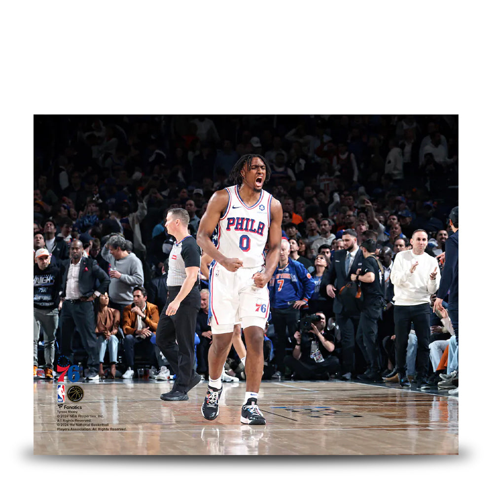 Tyrese Maxey Playoff Celebration Philadelphia 76ers 8" x 10" Basketball Photo - Sports Collectibles, Sports Memorabilia, Sports Fan Shop, Sports Gifts