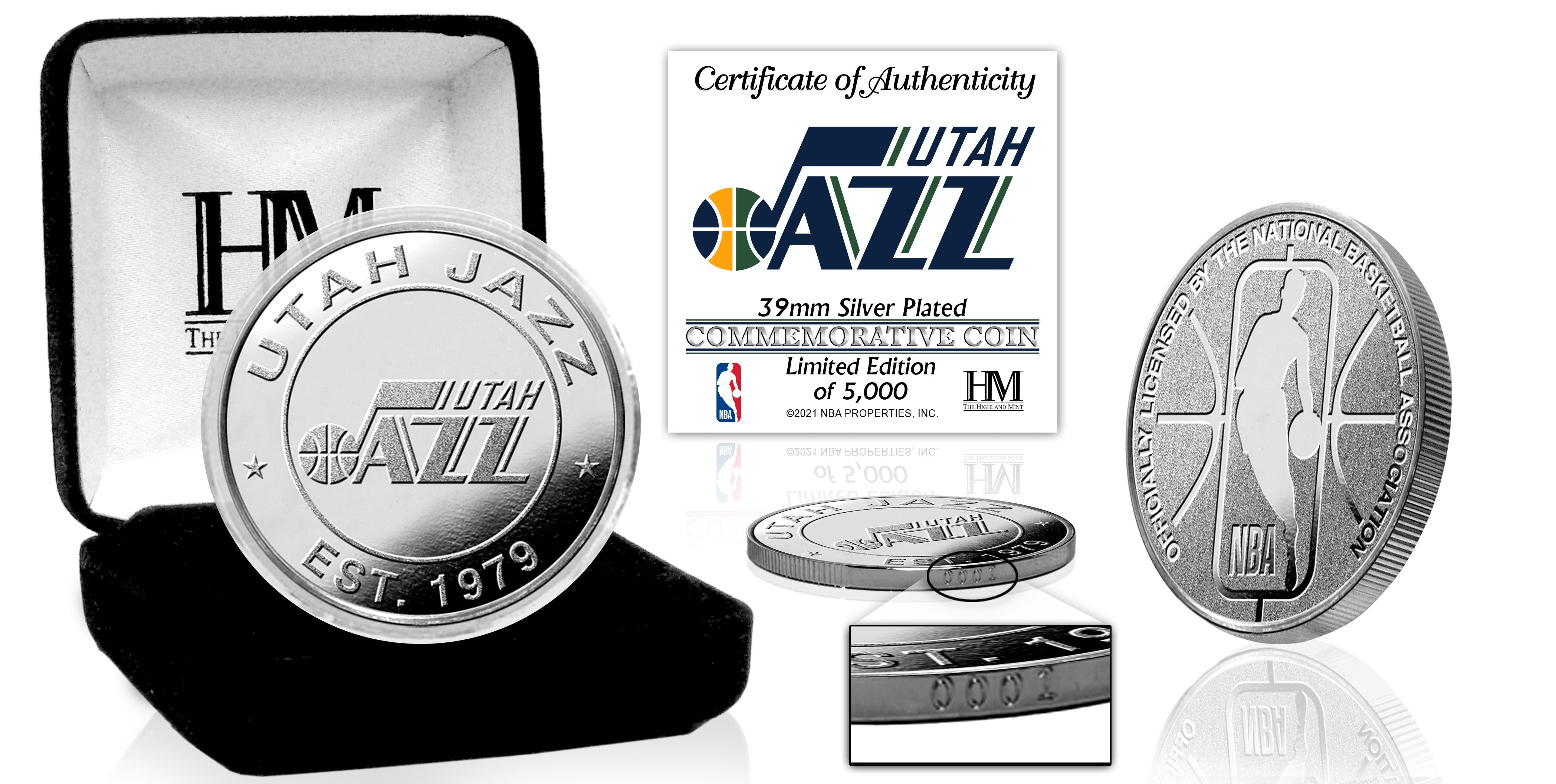 Utah Jazz Silver Mint Coin - Sports Collectibles, Sports Memorabilia, Sports Fan Shop, Sports Gifts
