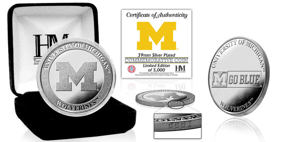 University of Michigan Wolverines Silver Mint Coin - Sports Collectibles, Sports Memorabilia, Sports Fan Shop, Sports Gifts