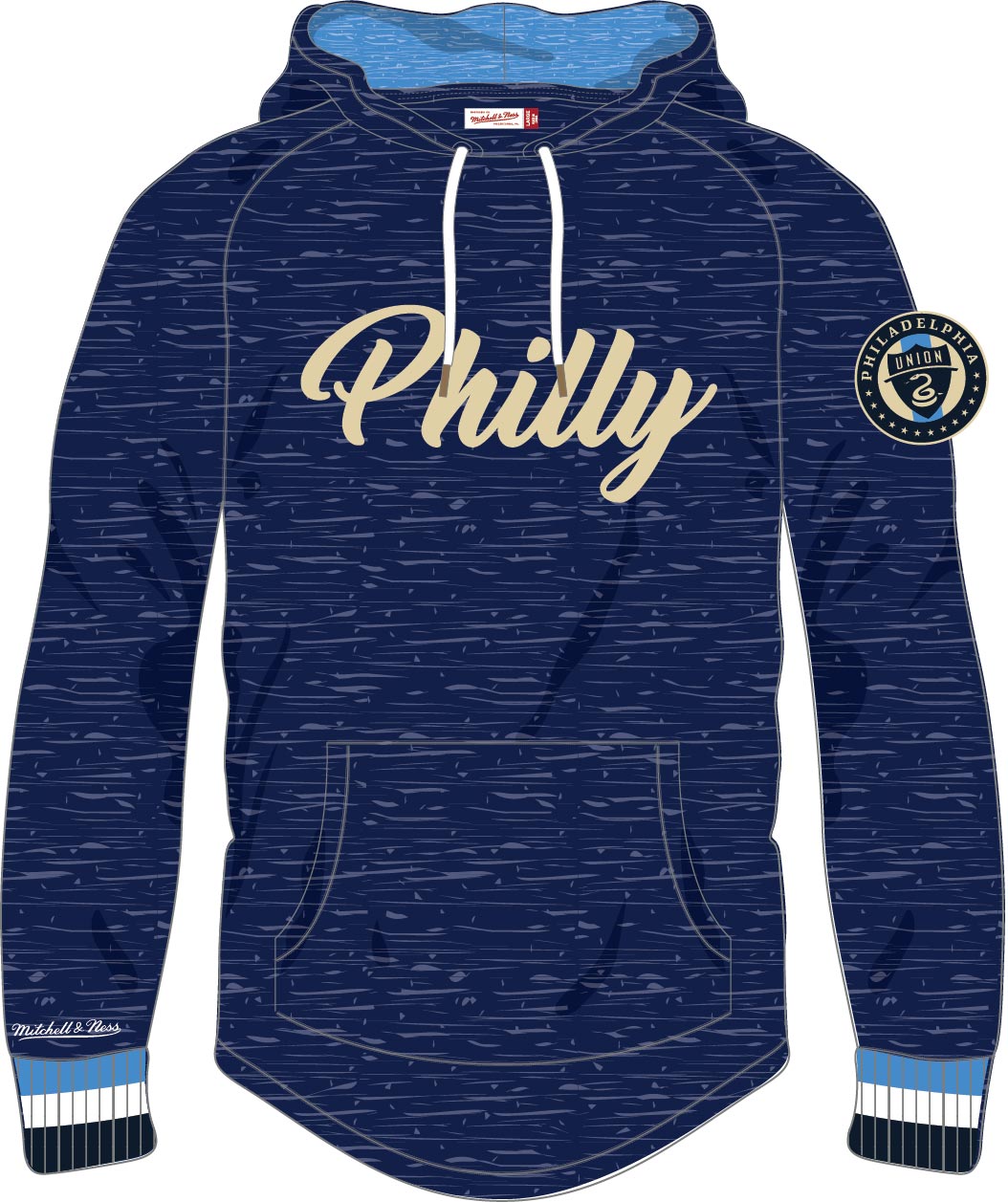 Philadelphia Union Mitchell & Ness Legendary Slub Long-Sleeve Hoodie - Sports Collectibles, Sports Memorabilia, Sports Fan Shop, Sports Gifts