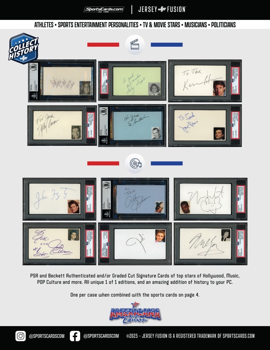 Jersey Fusion Americana Edition Box - (1) Item Per Box - Sports Gifts, Sports Memorabilia, Sports Collectibles, Fan Shop