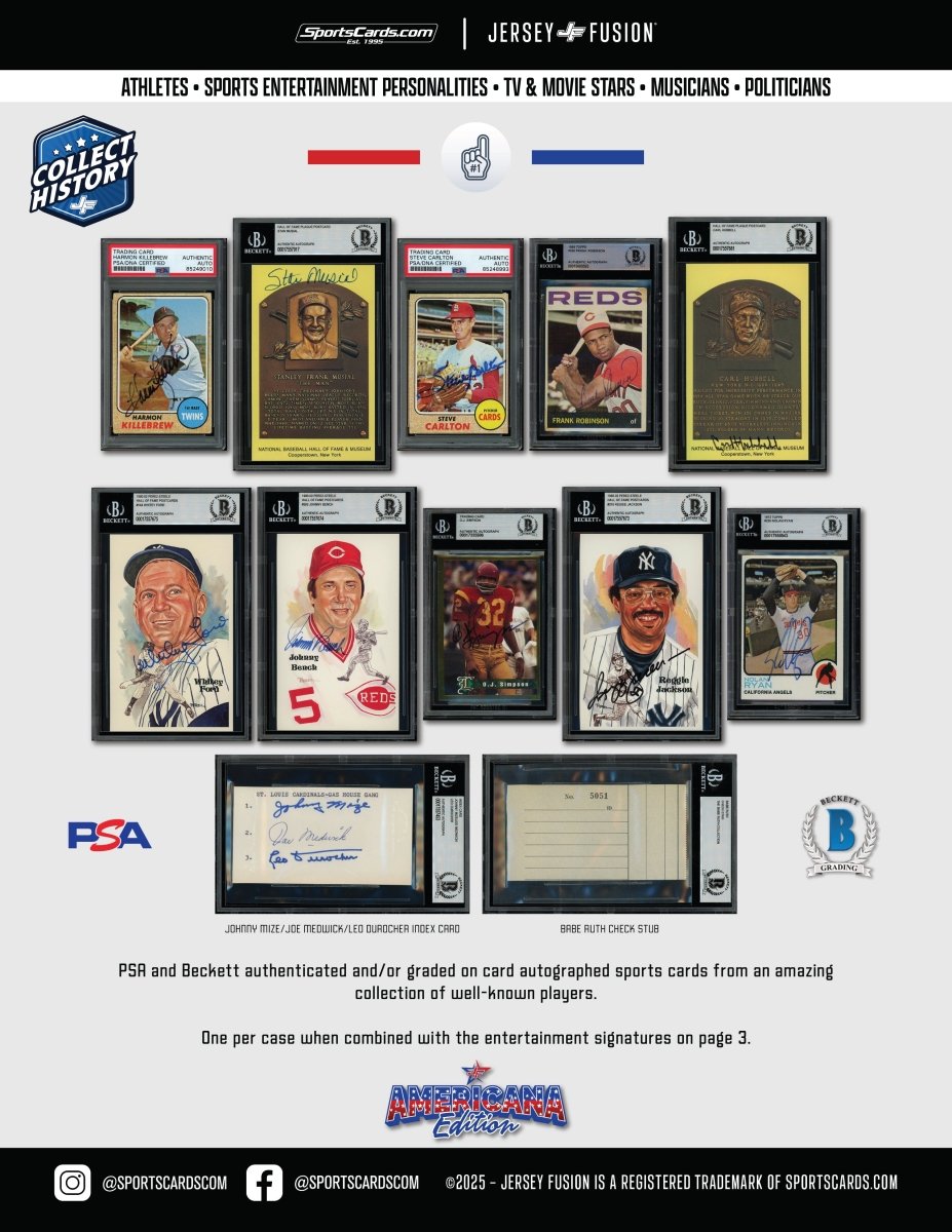 Jersey Fusion Americana Edition Case - (32) Boxes - Sports Gifts, Sports Memorabilia, Sports Collectibles, Fan Shop