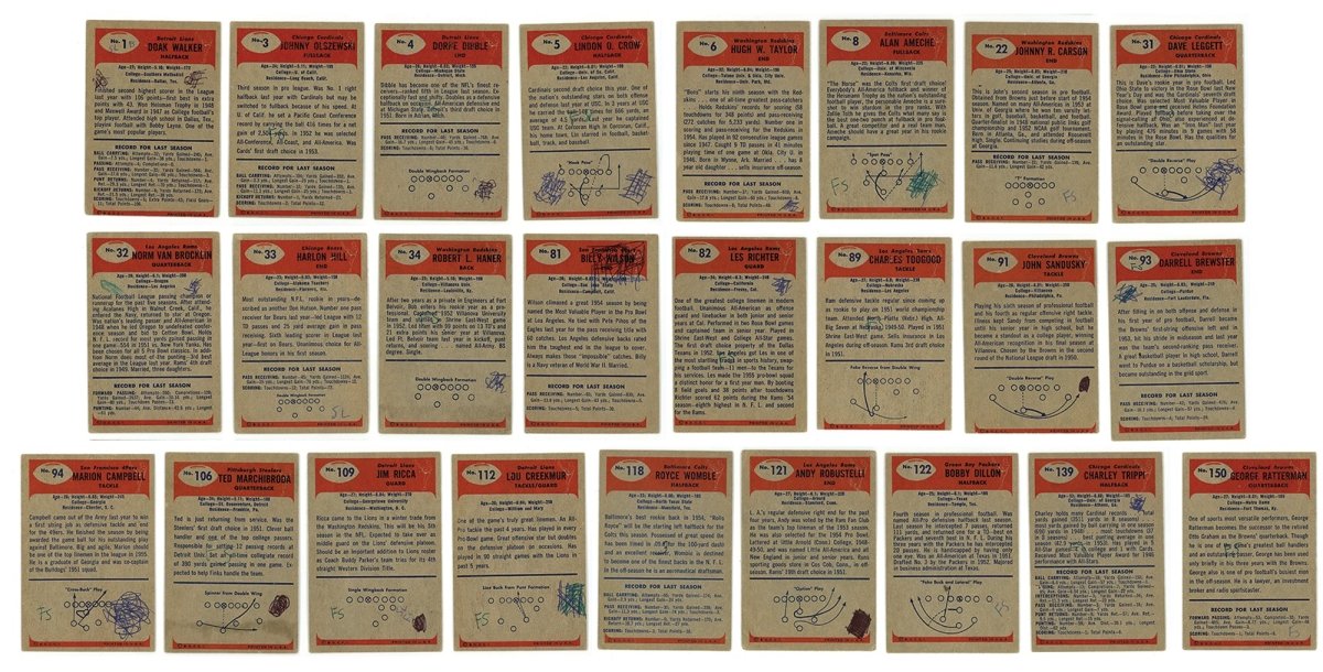 1955 BOWMAN FOOTBALL COMPLETE SET BREAK – 5 CARDS PER BOX! (1) HOFER OR STAR PER BOX! - Sports Gifts, Sports Memorabilia, Sports Collectibles, Fan Shop
