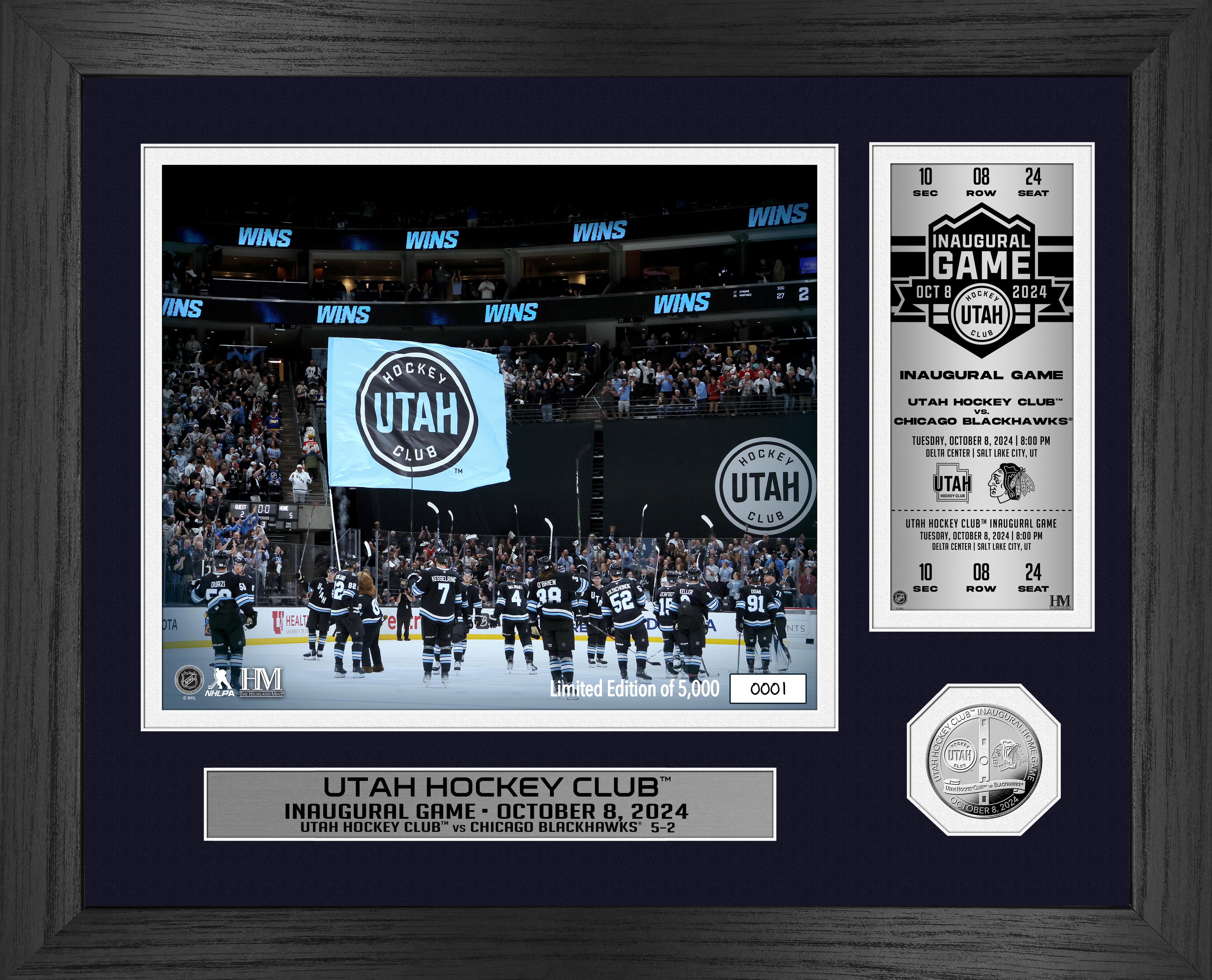 Utah Hockey Club Inaugural Game Silver Coin Photo Mint - Sports Collectibles, Sports Memorabilia, Sports Fan Shop, Sports Gifts